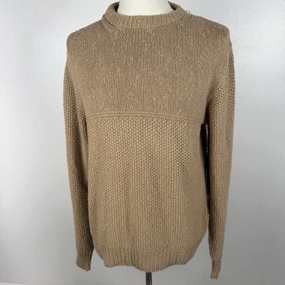 Vintage Boathouse Row Men’s Large Textured Cotton Knit Sweater Made in USA